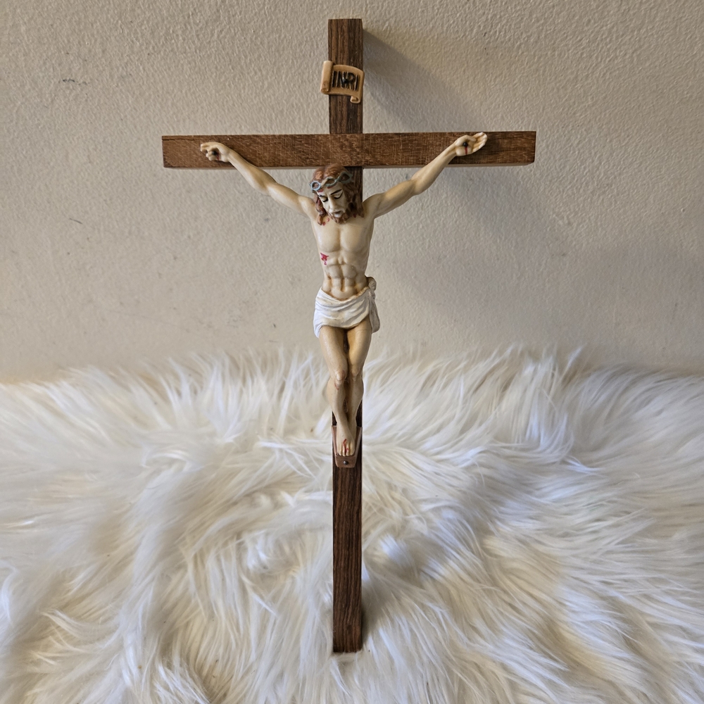 Wooden Crucifix with Jesus Figure